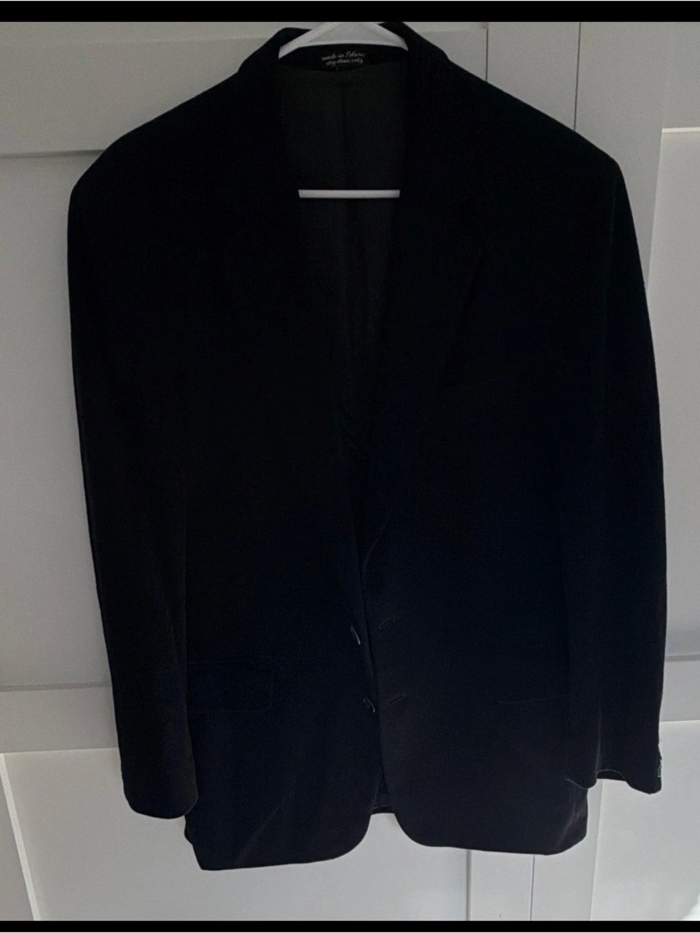 Roberto Vasalli lambswool/cashmere Black Men's suit coat Blazer 42R